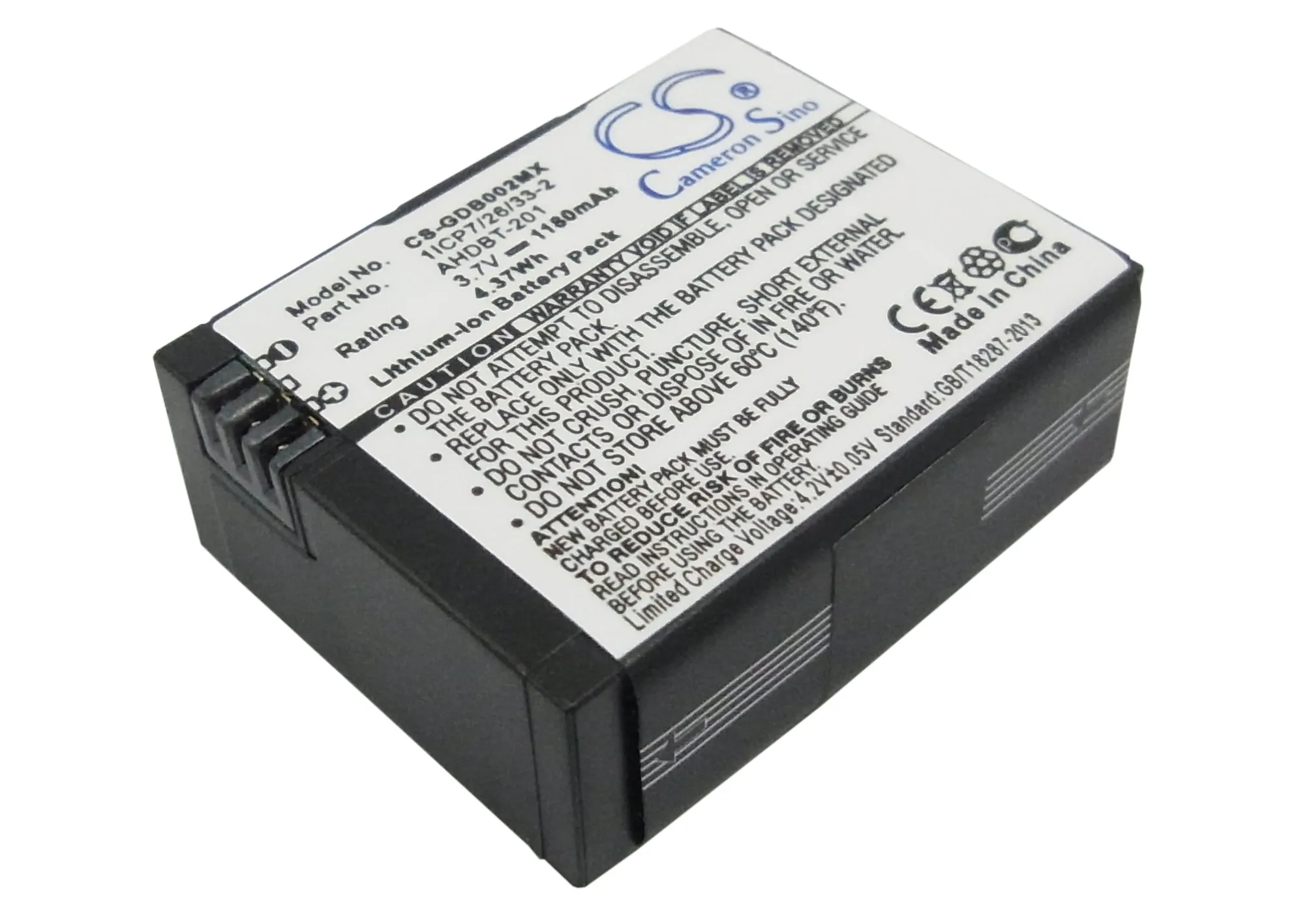 Cameron Sino Camera Replacement Li-ion Battery 1180mAh For 1ICP7/26/33-2 Nikon HD Hero3 Black Editi Free Tools
Cameron Sino Camera Replacement Li-ion Battery 1180mAh For 1ICP7/26/33-2 Nikon HD Hero3 Black Editi Free Tools