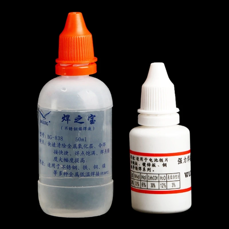25ml Powerful Rosin Soldering Agent No-clean Flux Stainless Steel White Plate Iron 18650 Battery Welding Water Flux
25ml Powerful Rosin Soldering Agent No-clean Flux Stainless Steel White Plate Iron 18650 Battery Welding Water Flux