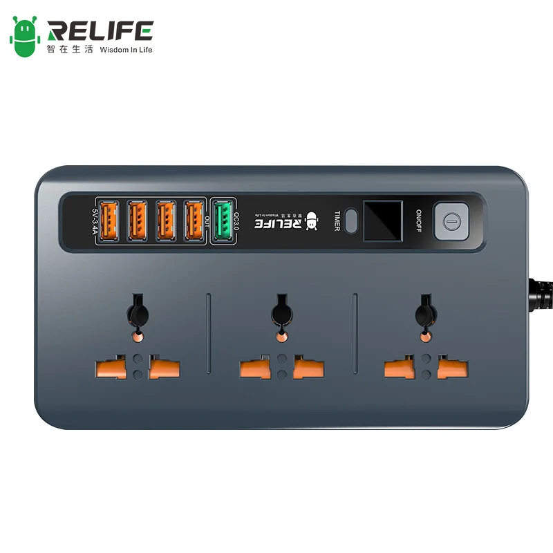 RELIFE RL-316D интеллектуальное управление розетка QC 3,0 USB 5-отверстие Быстрая зарядка многофункциональный мобильный телефон для ремонта зарядная розетка
RELIFE RL-316D интеллектуальное управление розетка QC 3,0 USB 5-отверстие Быстрая зарядка многофункциональный мобильный телефон для ремонта зарядная розетка