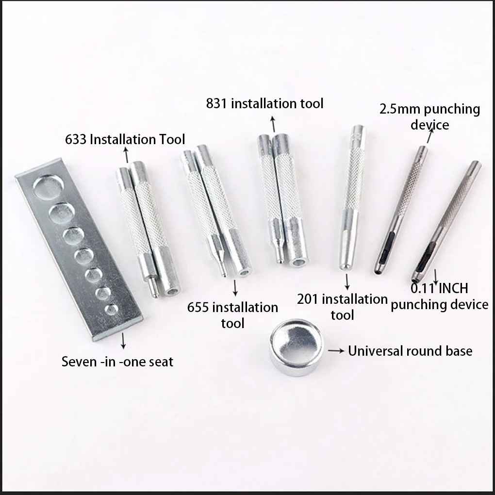 11 шт., набор кнопок для перфорации кожи 
11 шт., набор кнопок для перфорации кожи