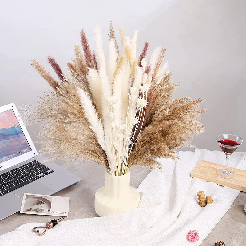 Natural Pampas Grass Boho Home Decor Bouquet Phragmites Dried Flowers Bouquet for Wedding Floral Arrangements Home Decorations
Natural Pampas Grass Boho Home Decor Bouquet Phragmites Dried Flowers Bouquet for Wedding Floral Arrangements Home Decorations