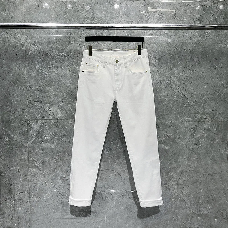 White Men's Jeans H Brand High Quality Business Mid-Waist Stretch Skinny Denims Korean Fashion Casual Advanced Men's Trousers
White Men's Jeans H Brand High Quality Business Mid-Waist Stretch Skinny Denims Korean Fashion Casual Advanced Men's Trousers