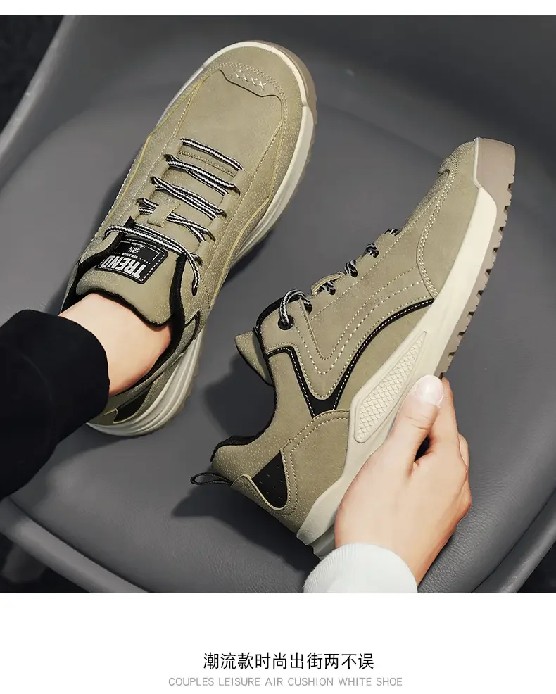 Мужская демисезонная кожаная повседневная спортивная обувь на толстой подошве, нескользящая, износостойкая защитная обувь, Уличная обувь ... 
Мужская демисезонная кожаная повседневная спортивная обувь на толстой подошве, нескользящая, износостойкая защитная обувь, Уличная обувь ...