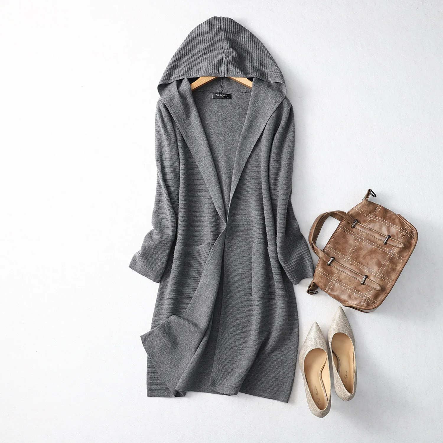 Women's Real Silk Cashmere Blend Hoodie Neck Long Sleeve With Pockets Long Type Cardigan Sweater Dress Top Shirt
Women's Real Silk Cashmere Blend Hoodie Neck Long Sleeve With Pockets Long Type Cardigan Sweater Dress Top Shirt
