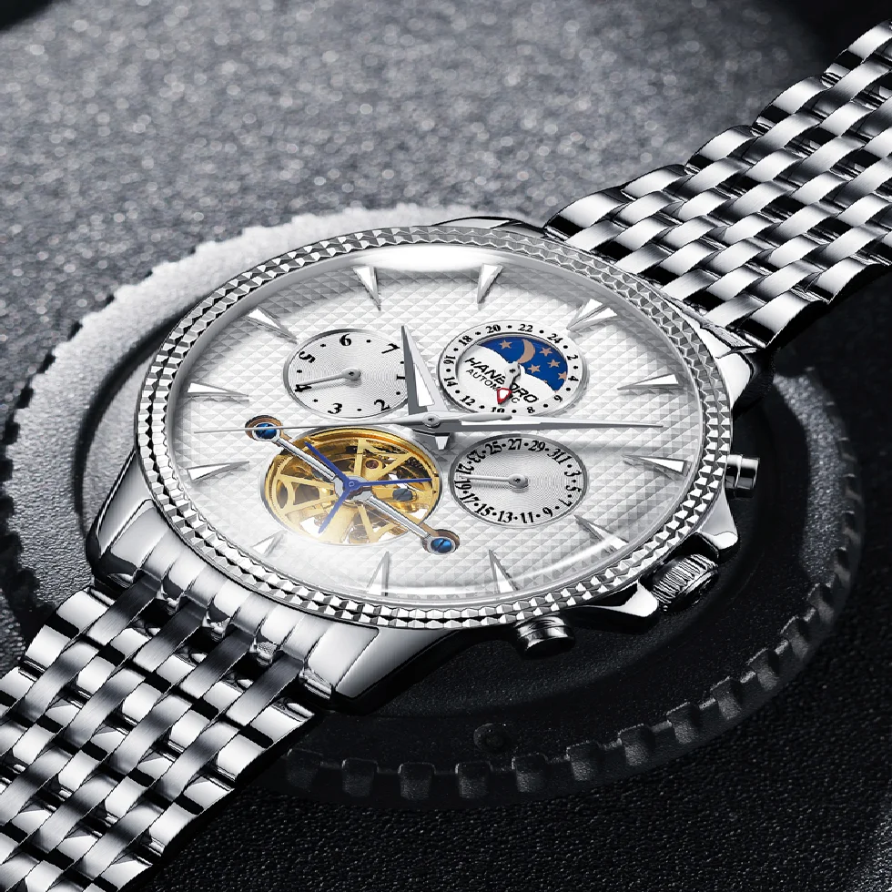 HANBORO Men's Watch Automatic Watch Business Waterproof Luminous Fashion Men's Watch Hollow Tourbillon Multifunction Watch man
HANBORO Men's Watch Automatic Watch Business Waterproof Luminous Fashion Men's Watch Hollow Tourbillon Multifunction Watch man