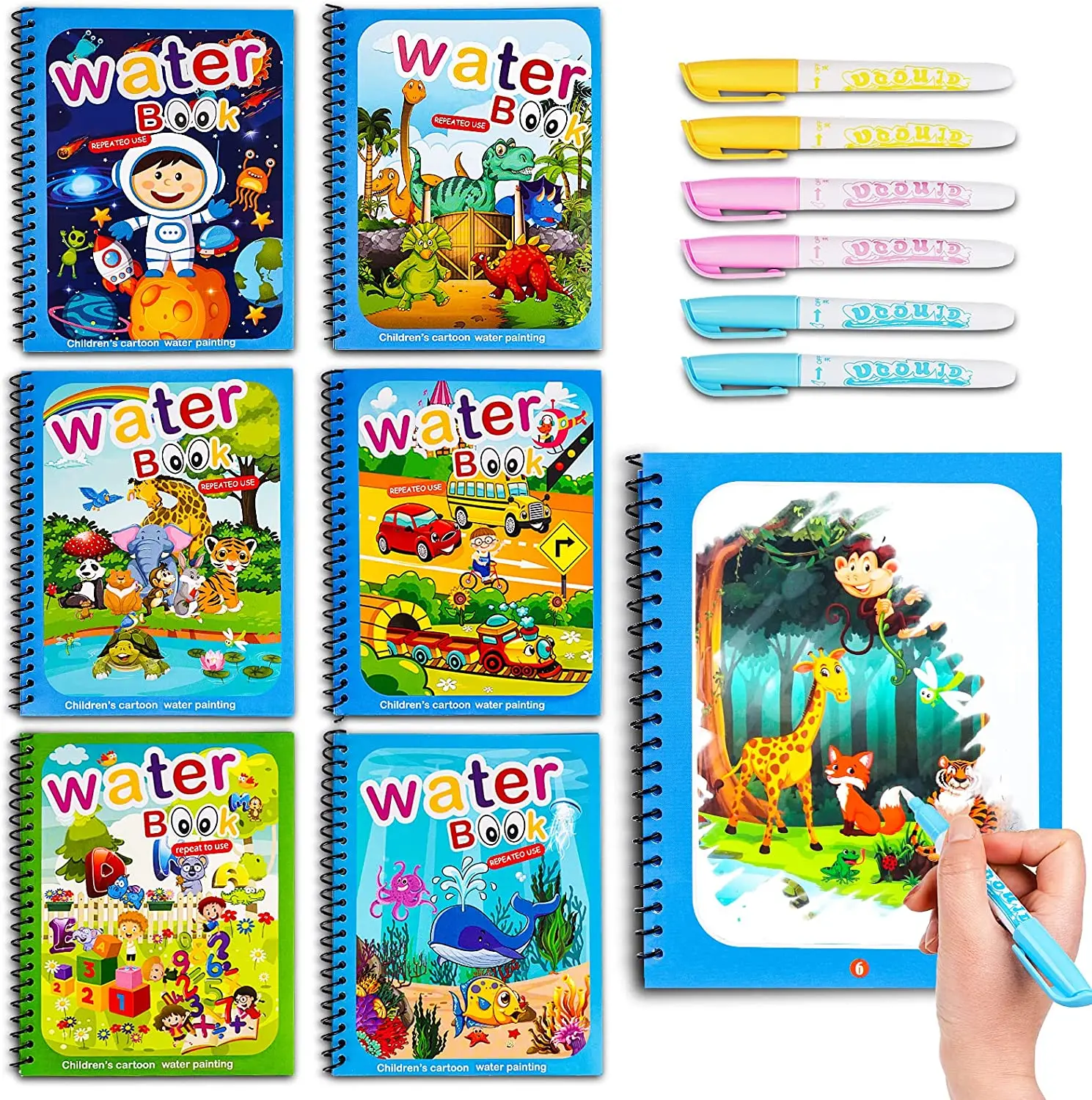 Water Coloring Books for Toddlers Water Painting Book Paint with Water Books Water Doodle Book Toys Travel Toys for 1-5Years Old
Water Coloring Books for Toddlers Water Painting Book Paint with Water Books Water Doodle Book Toys Travel Toys for 1-5Years Old