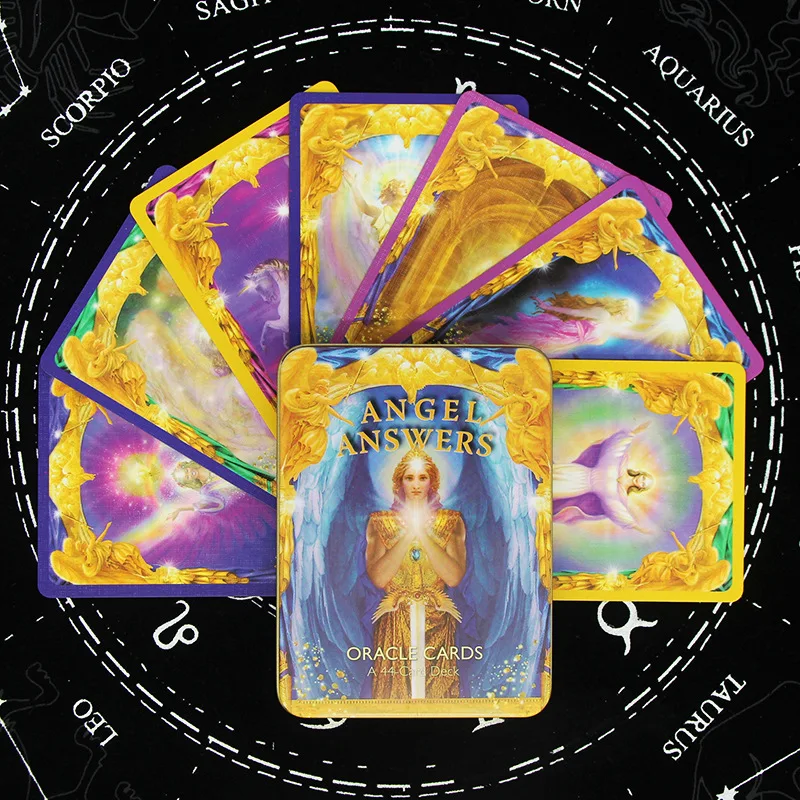 Angel Answer, Metal Box Tarot Cards, Advanced Foil Stamping Process, Party Games
Angel Answer, Metal Box Tarot Cards, Advanced Foil Stamping Process, Party Games