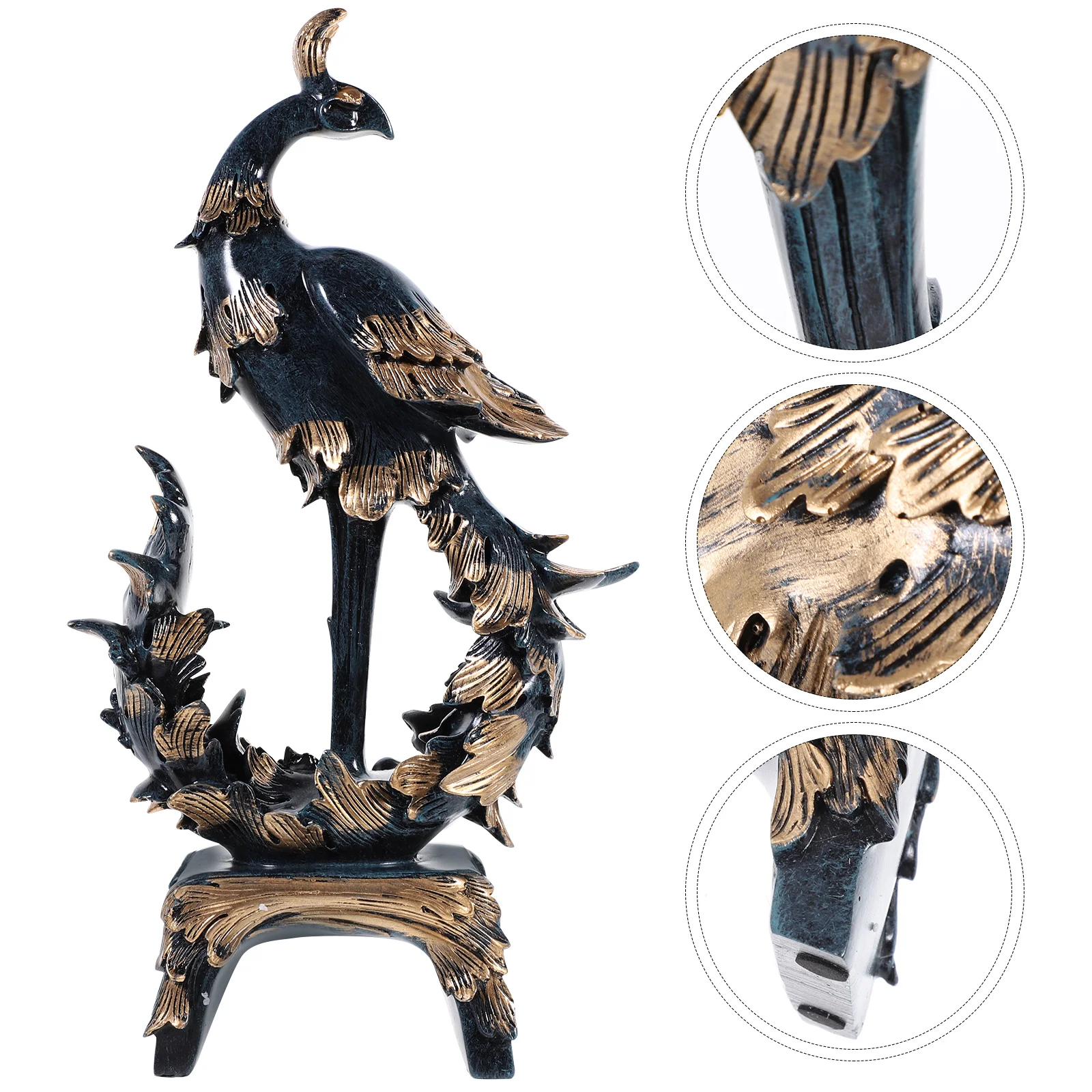 Phoenix Statue Figurine Home Sculpture Decor Resin Standing Desktop Simulated Figurines Adornment Wealth Chinese Decoration
Phoenix Statue Figurine Home Sculpture Decor Resin Standing Desktop Simulated Figurines Adornment Wealth Chinese Decoration