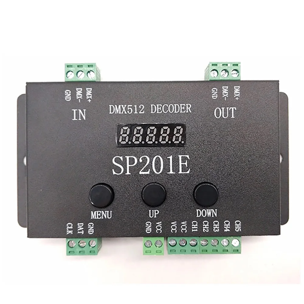 SP201E DMX512 DC5-24V декодер Pixel RGB IC SPI сигнальный адресный 5-канальный светодиодный