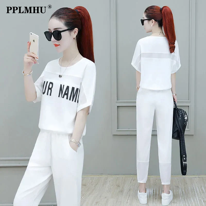 Summer Casual Loose Tracksuit Two Piece Set Women Fashion Short Sleeve Top + Cropped Pant Suit Ensemble Jogging Femme Sweatsuits
Summer Casual Loose Tracksuit Two Piece Set Women Fashion Short Sleeve Top + Cropped Pant Suit Ensemble Jogging Femme Sweatsuits