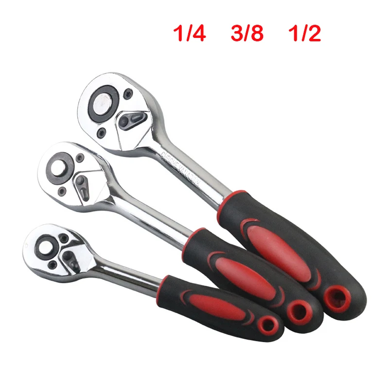 

1/4" 3/8" 1/2"inch Ratchet Wrench 24 Teeth Extending Telescopic Ratchet Socket Wrench Tool Plate Ratchet Handle Wrench