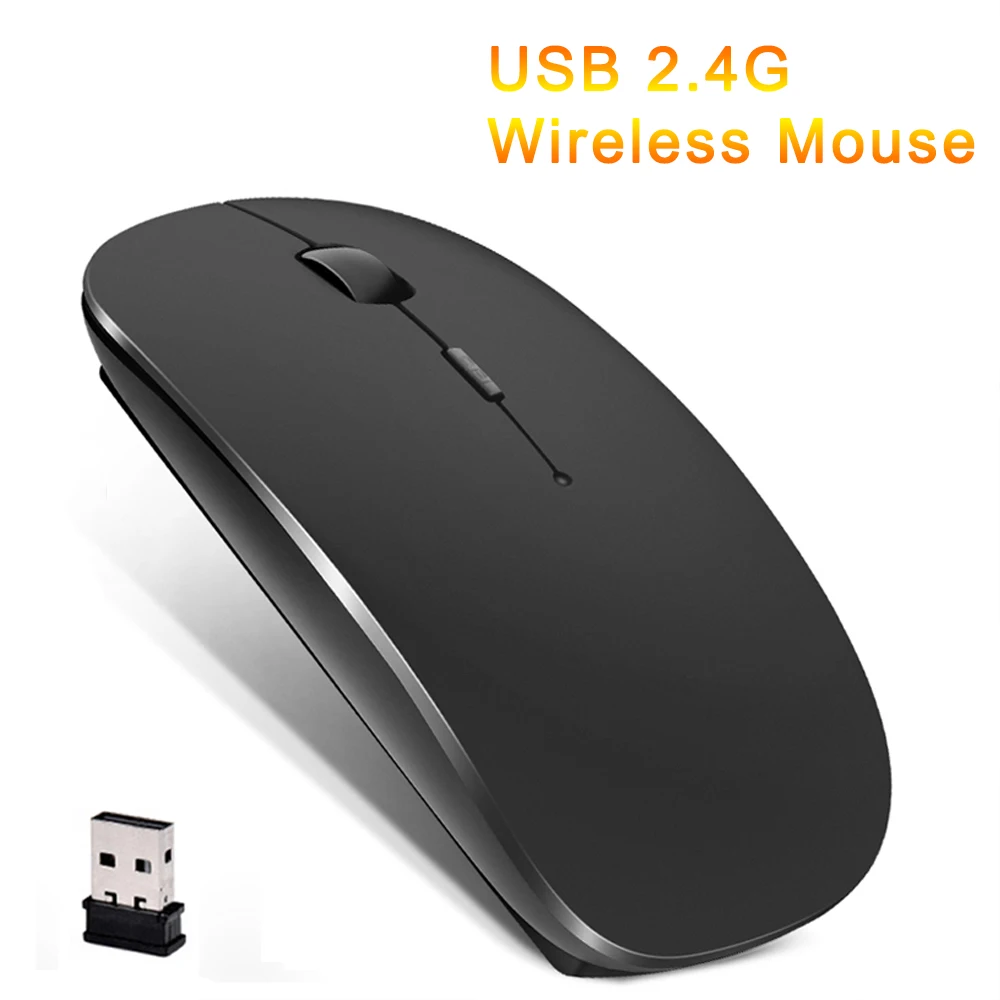 

Slim Wireless Mouse 2.4GHz Optical Mice 1600DPI Gamer Office Quiet Mouse Ergonomic Design Mice With USB Receiver For PC/Laptop