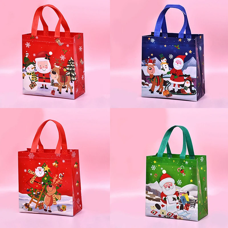 4Pcs New Year Christmas Tote Bags Non-Woven Bag Gift Packaging Fabric Hnadle Home Kids Party Favors Christmas Supplies
4Pcs New Year Christmas Tote Bags Non-Woven Bag Gift Packaging Fabric Hnadle Home Kids Party Favors Christmas Supplies