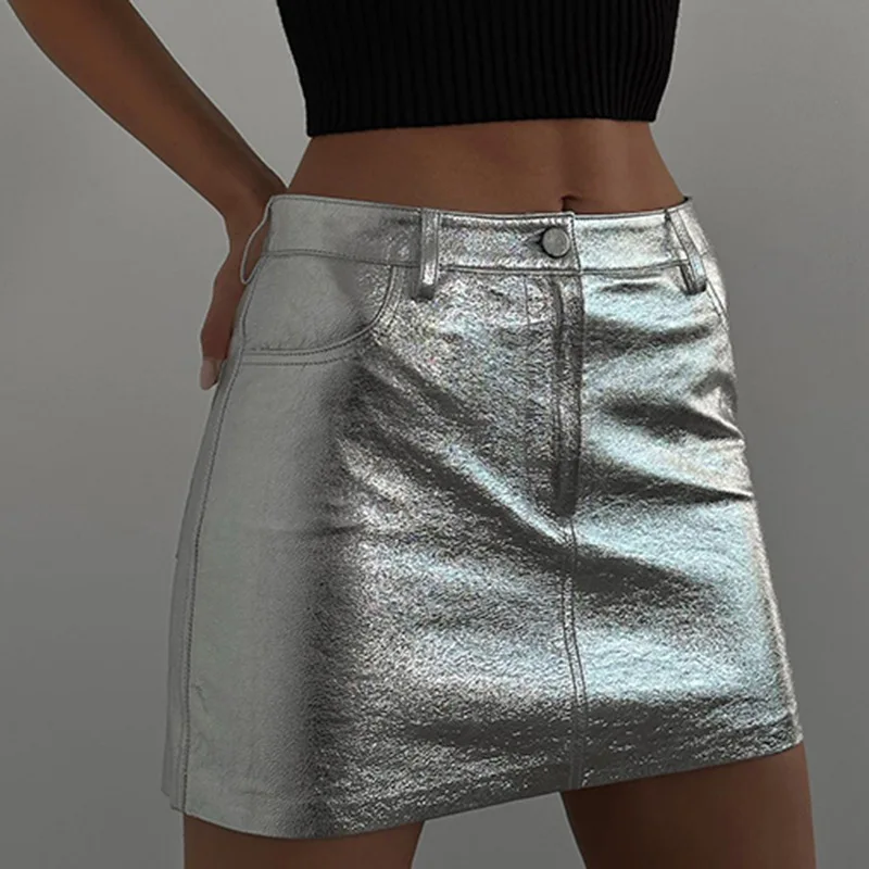 Spring Summer Slim Fashion Club Sexy Solid Color High Waist Casual Vintage Skirt Women Girl Faux Leather Skirts Y2k Mini Skirt
Spring Summer Slim Fashion Club Sexy Solid Color High Waist Casual Vintage Skirt Women Girl Faux Leather Skirts Y2k Mini Skirt