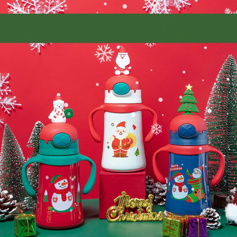 360ml Christmas Kids Thermos Cup Bounce Cover with Straw Stainless Steel Water Bottle Cute Cartoon Portable Student Water Bottle
360ml Christmas Kids Thermos Cup Bounce Cover with Straw Stainless Steel Water Bottle Cute Cartoon Portable Student Water Bottle