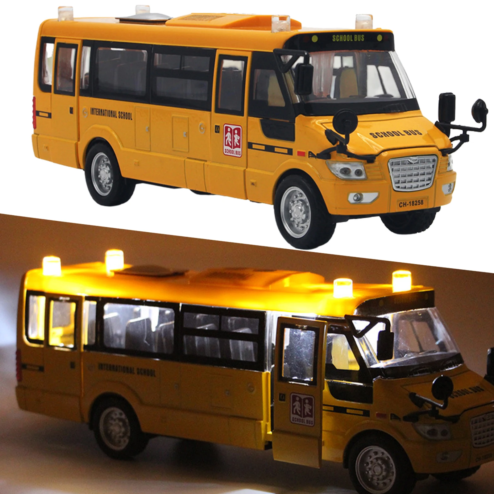 Simulation Of United States School Bus Big Bus Alloy Car Model Sound And Light Pull Back Door Children's Toy Car
Simulation Of United States School Bus Big Bus Alloy Car Model Sound And Light Pull Back Door Children's Toy Car