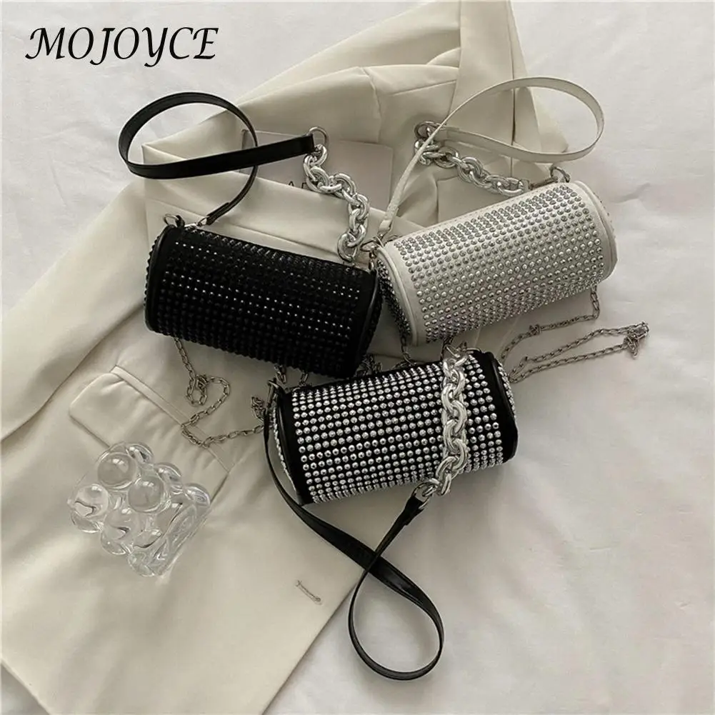 Vertical Square Cylinder Rhinestone Shoulder Crossbody Bags Women Chain Phone Pouch Casual Ladies Small Handbag
Vertical Square Cylinder Rhinestone Shoulder Crossbody Bags Women Chain Phone Pouch Casual Ladies Small Handbag