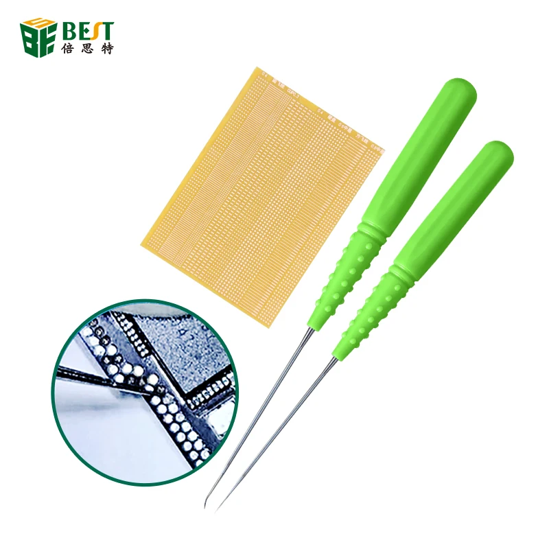 BST-66 3 in 1 Jump Wire Patching Soldering Tools PCB Motherboard Solder Point with 2pcs Stainless Glue Remove Scraper Needles
BST-66 3 in 1 Jump Wire Patching Soldering Tools PCB Motherboard Solder Point with 2pcs Stainless Glue Remove Scraper Needles