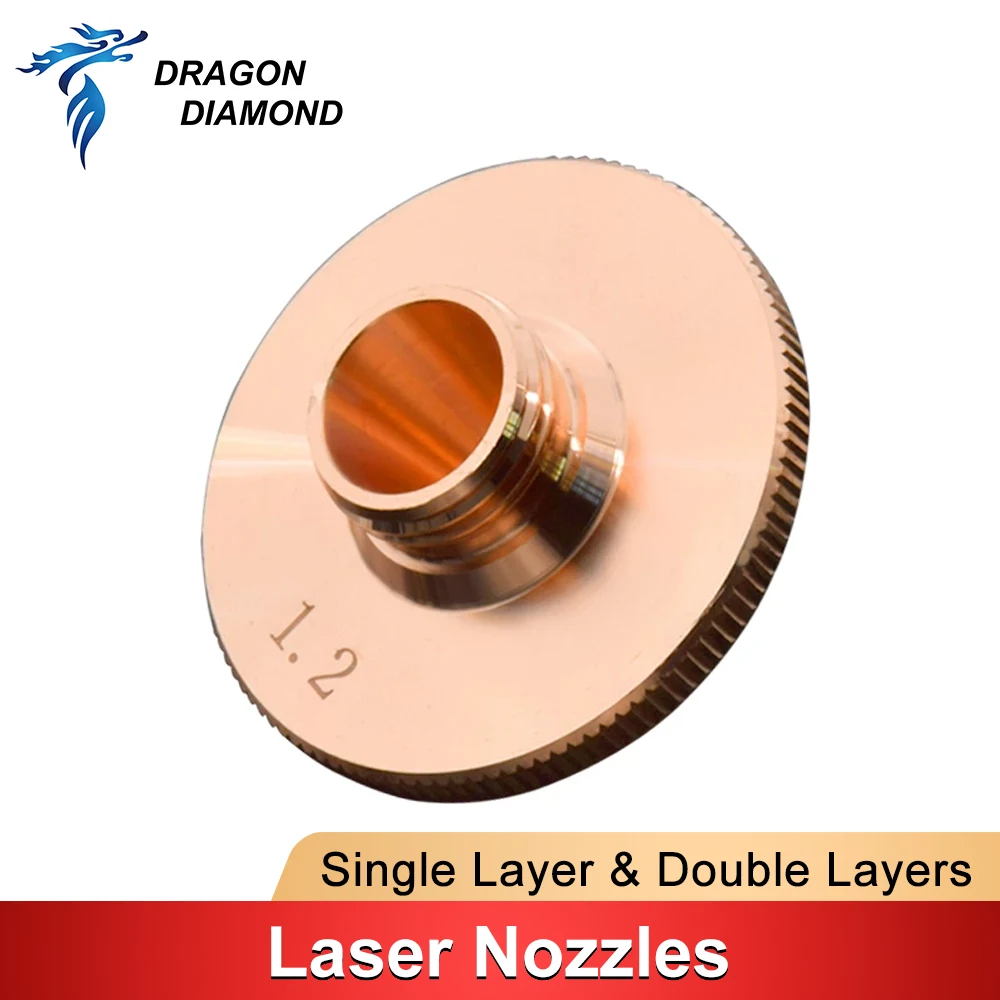 

Fiber Nozzle 28mm 32mm M11 M14 Height 15mm Caliber 0.8-5.0mm Double Single Layer For Raytools Precitec WSX Laser Cutting Head