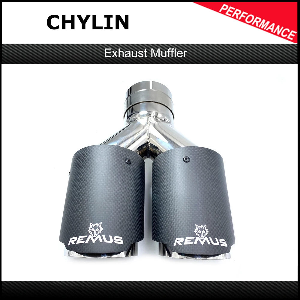 1Pcs Top Quality 304 Stainless Steel Universal Dual Equal Length Exhaust Pipe End tail Middle Muffler Tip With Remus Logo
1Pcs Top Quality 304 Stainless Steel Universal Dual Equal Length Exhaust Pipe End tail Middle Muffler Tip With Remus Logo