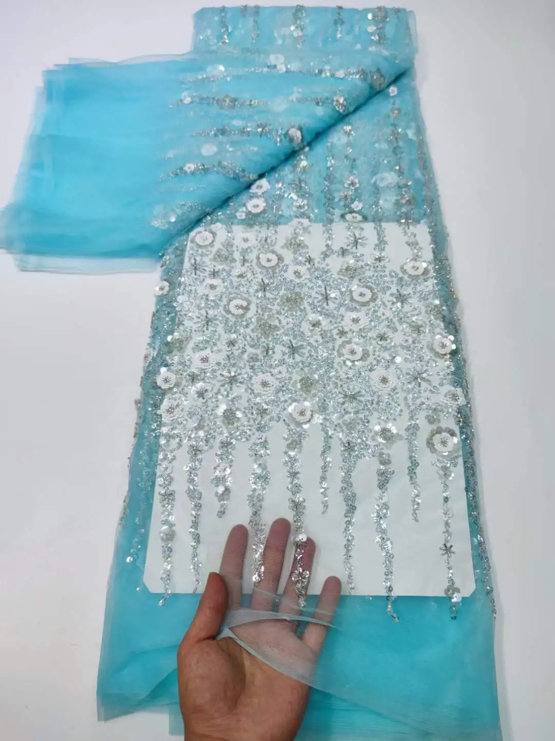 Nigerian 3D Groom Lace Fabric With Sequins For Wedding 2022 High Quality Tulle Lace French Net African Lace Fabric
Nigerian 3D Groom Lace Fabric With Sequins For Wedding 2022 High Quality Tulle Lace French Net African Lace Fabric