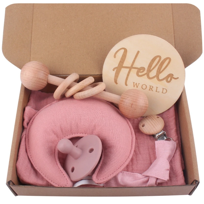 Baby Gift Set Moon Appease Towel Baby Pacifier Pacifier Chain Memorial Card Shake Bell Kit for Infant Baby Boys Girls 
Baby Gift Set Moon Appease Towel Baby Pacifier Pacifier Chain Memorial Card Shake Bell Kit for Infant Baby Boys Girls