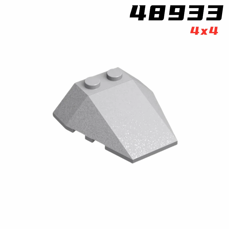 Детали радужной свиньи MOC 48933 Клин 4x4 тройные с насечками-гвоздиками Совместимые