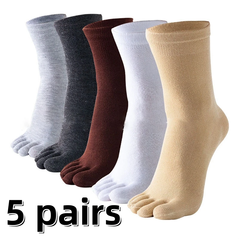 

5pairs Unisex Men Women Toe Socks Cotton Five Finger Socks Running Breathable Sweat Deodorant Antibacterial Casual Sports Sock