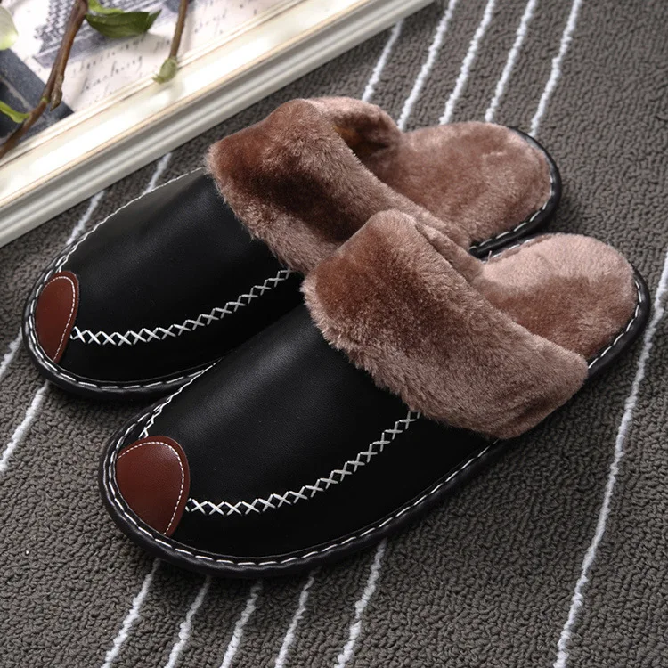 Warm Cotton Slippers Men Winter Indoor Thick-soled Keeping Warm Home Shoes Korean Version Plus Hair Drag Couple Leather Slippers
Warm Cotton Slippers Men Winter Indoor Thick-soled Keeping Warm Home Shoes Korean Version Plus Hair Drag Couple Leather Slippers