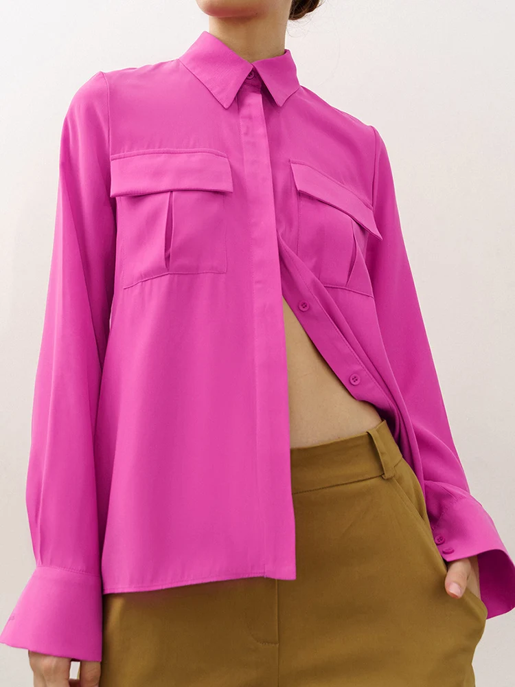 Новая женская футболка с длинным рукавом и отложным воротником, цветная Повседневная рубашка для женщин, блузка, женские топы 
Новая женская футболка с длинным рукавом и отложным воротником, цветная Повседневная рубашка для женщин, блузка, женские топы