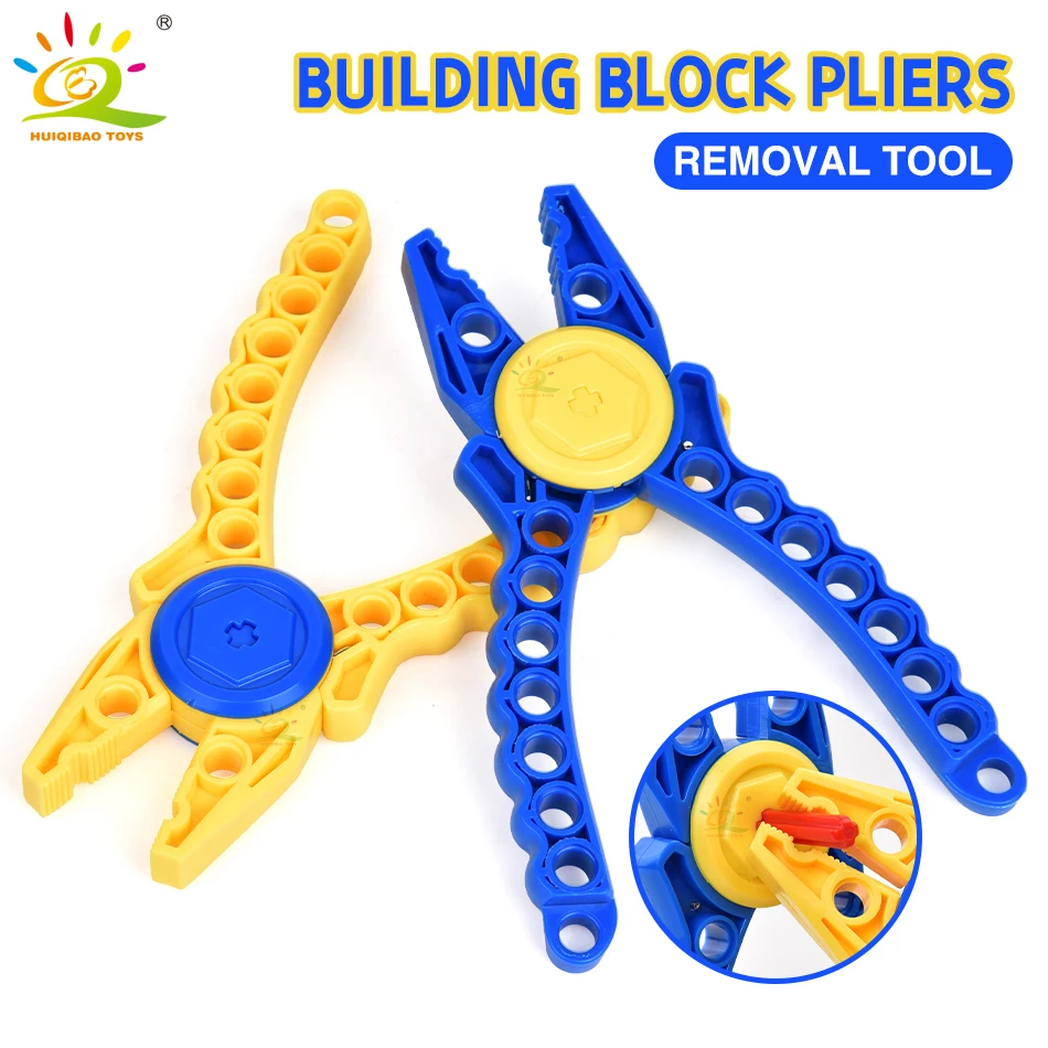 

HUIQIBAO Compatible City Military Tech Series Demolition Of Block Pin Pliers Tong Tool Part Device Bricks Toys for Children