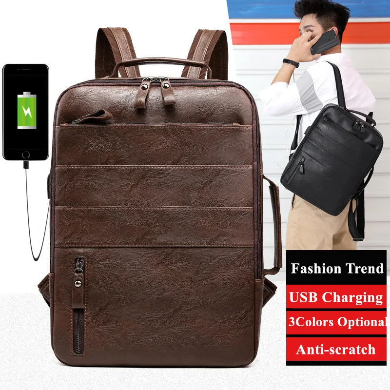 Business Backpacks For Men Waterproof PU Leather Laptop Bag Large Capacity USB Charging Rucksack Male Fashion Travel Bagpack
Business Backpacks For Men Waterproof PU Leather Laptop Bag Large Capacity USB Charging Rucksack Male Fashion Travel Bagpack