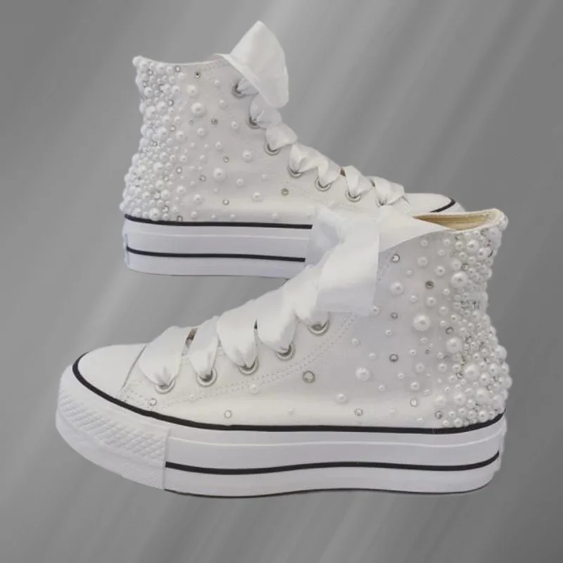 Водонепроницаемая Классическая холщовая Обувь На Шнуровке ручной работы на заказ, увеличивающая рост женская повседневная обувь с искусственным жемчугом 35-40
Водонепроницаемая Классическая холщовая Обувь На Шнуровке ручной работы на заказ, увеличивающая рост женская повседневная обувь с искусственным жемчугом 35-40