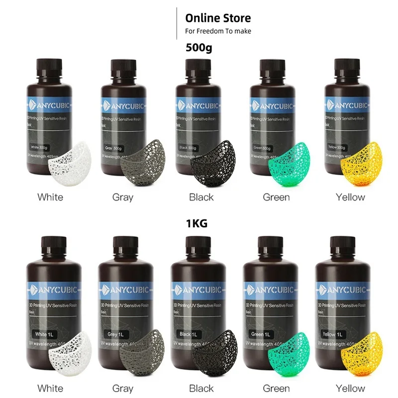 405nm UV Resin For SLA/LCD 3D Printer Quick Curing UV Sensitive Resin Liquid Printing Materials For Photon Mono X
405nm UV Resin For SLA/LCD 3D Printer Quick Curing UV Sensitive Resin Liquid Printing Materials For Photon Mono X