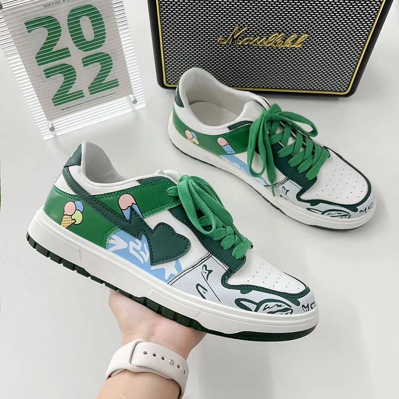 Кроссовки мужские универсальные, Спортивная дышащая обувь, Нескользящие, в Корейском стиле, любовные граффити, модные повседневные
Кроссовки мужские универсальные, Спортивная дышащая обувь, Нескользящие, в Корейском стиле, любовные граффити, модные повседневные