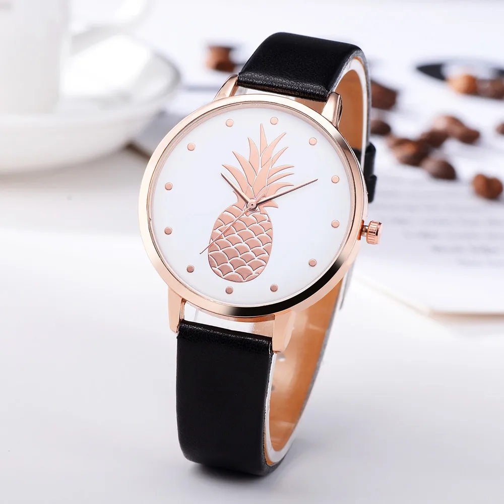 

Luxury Leather Band Analog Fashion Quartz Wristwatches Elegant Ladies Round Bracelet Wrist Watch Montres Femmes Zegarek Damski