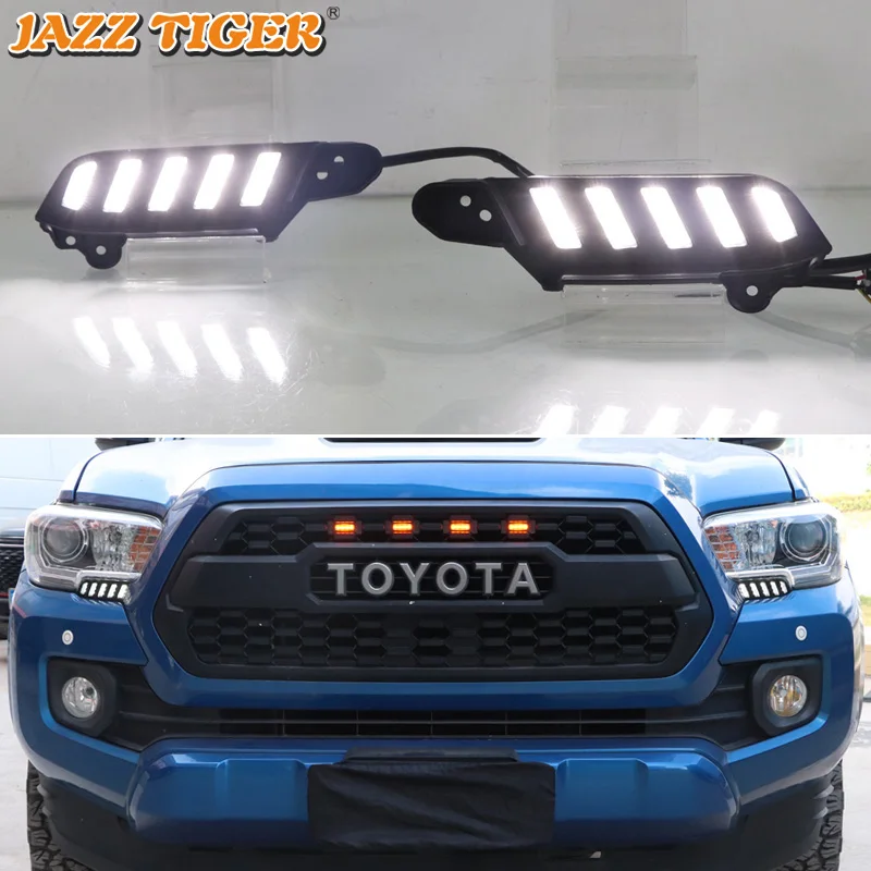 JT 12V LED DRL Daylights For Toyota Tacoma 2016-2022 Yellow Turn Signal Night Blue Running Lamps Car Foglamp
JT 12V LED DRL Daylights For Toyota Tacoma 2016-2022 Yellow Turn Signal Night Blue Running Lamps Car Foglamp