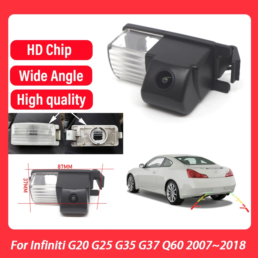 Rear View Reverse Backup Camera CCD HD Night Vision Camera License Plate camera For Infiniti G25 G35 G37 Q60 2007~2016 2017 2018
Rear View Reverse Backup Camera CCD HD Night Vision Camera License Plate camera For Infiniti G25 G35 G37 Q60 2007~2016 2017 2018