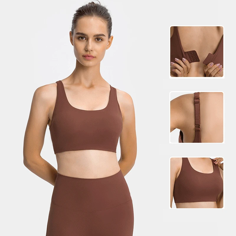 Lulu Yoga Wear Woman Naked Fitness Sports Bra Cropped Gym Top Adjustable Shoulder Straps with Three Rows of Buckles Underwear
Lulu Yoga Wear Woman Naked Fitness Sports Bra Cropped Gym Top Adjustable Shoulder Straps with Three Rows of Buckles Underwear