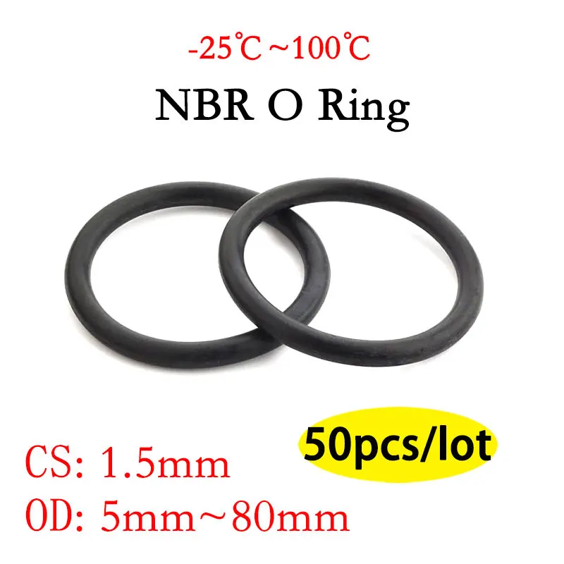 Уплотнительное кольцо NBR 50 шт. уплотнительная прокладка толщина CS 1 5 мм внешний