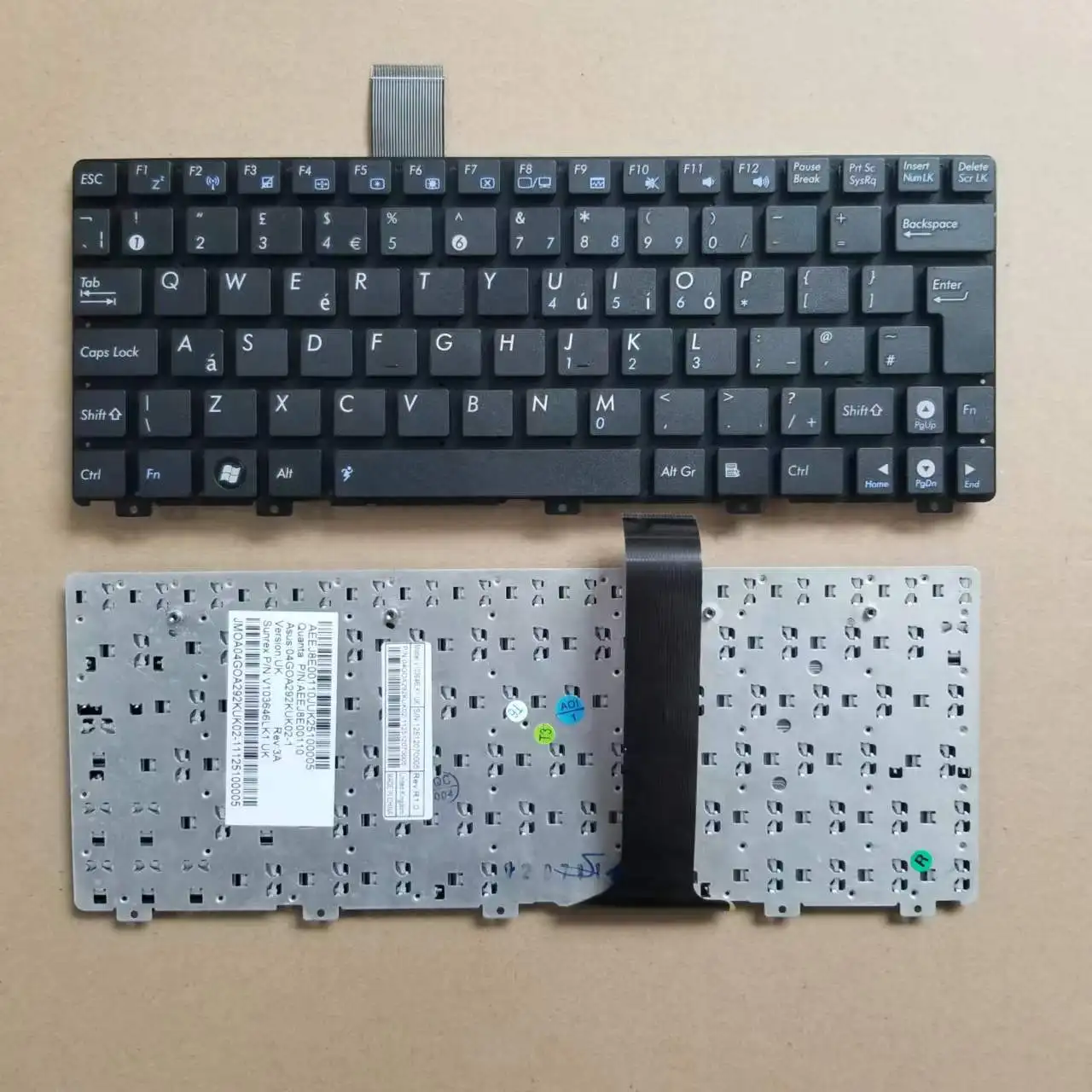 

Новинка для Asus EeePC EPC 1016 1016P X101 X101H серия UK Клавиатура для ноутбука черная без рамки V103646LK1