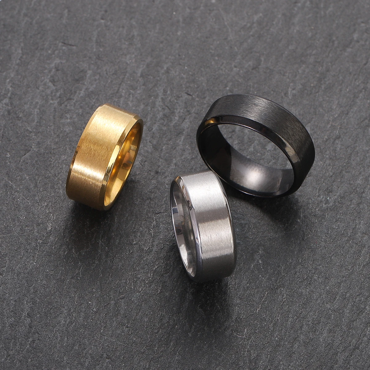 8mm Stainless Steel Simple Design Plain Rings Gold Silver Color Black Plated Rings For Classic Trendy Men Women Jewelry Gifts
8mm Stainless Steel Simple Design Plain Rings Gold Silver Color Black Plated Rings For Classic Trendy Men Women Jewelry Gifts