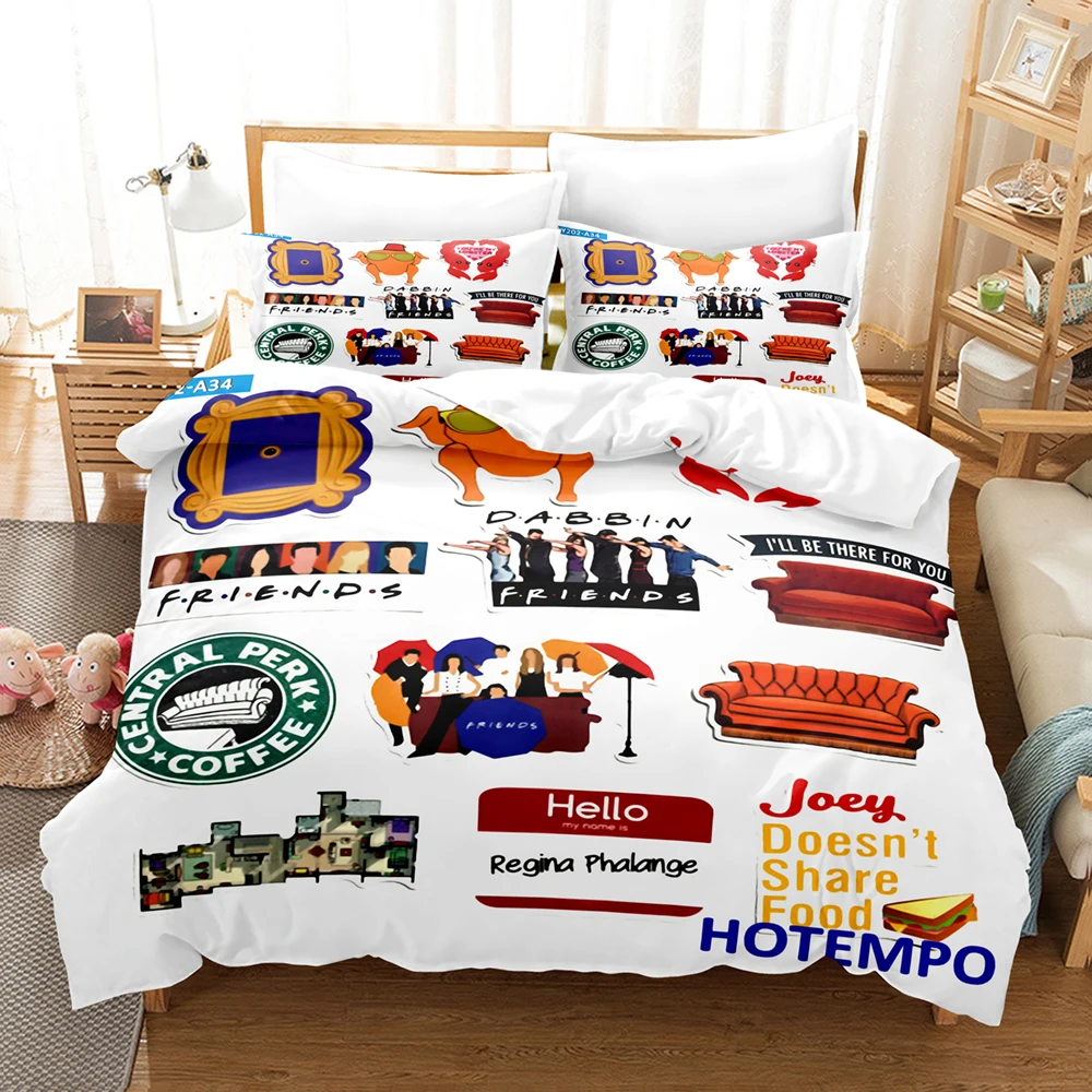 3D Printed Friends Sets Duvet Cover Set With Pillowcase Queen King Bedclothes Bed Linen Twin Full
3D Printed Friends Sets Duvet Cover Set With Pillowcase Queen King Bedclothes Bed Linen Twin Full