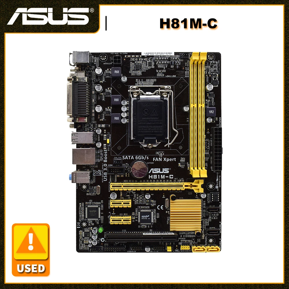 ASUS H81M-C Desktop Motherboard LGA 1150 Intel H81 DDR3 Support Xeon E3-1270 v3 Core i3-4150 Cpus VGA DVI Micro ATX Placa-mãe 
ASUS H81M-C Desktop Motherboard LGA 1150 Intel H81 DDR3 Support Xeon E3-1270 v3 Core i3-4150 Cpus VGA DVI Micro ATX Placa-mãe