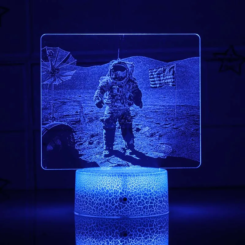 Astronaut Apolo Moon land 3D Lamp Acrylic USB LED Night LightsChristmas Decorations for Home Bedroom Birthday Gifts
Astronaut Apolo Moon land 3D Lamp Acrylic USB LED Night LightsChristmas Decorations for Home Bedroom Birthday Gifts