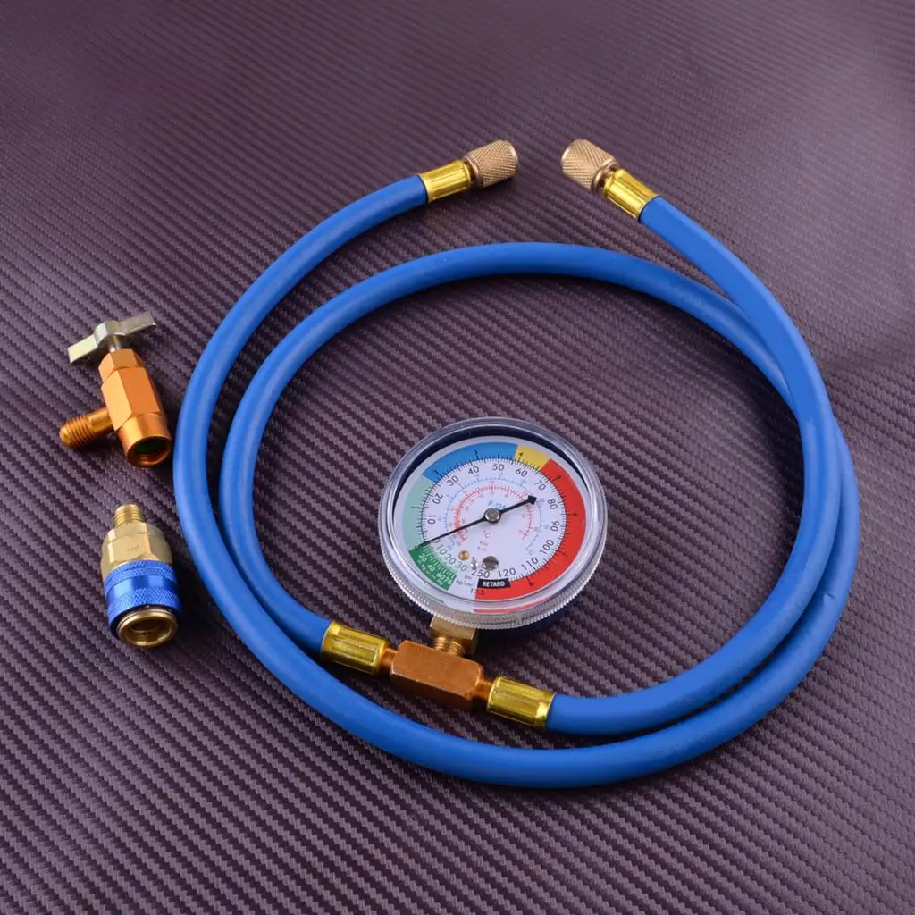 R134A Refrigerant Charging Hose Pressure Gauge Recharge Measuring for Universal Cars Air Conditioner AC -30psi to 250psi New
R134A Refrigerant Charging Hose Pressure Gauge Recharge Measuring for Universal Cars Air Conditioner AC -30psi to 250psi New