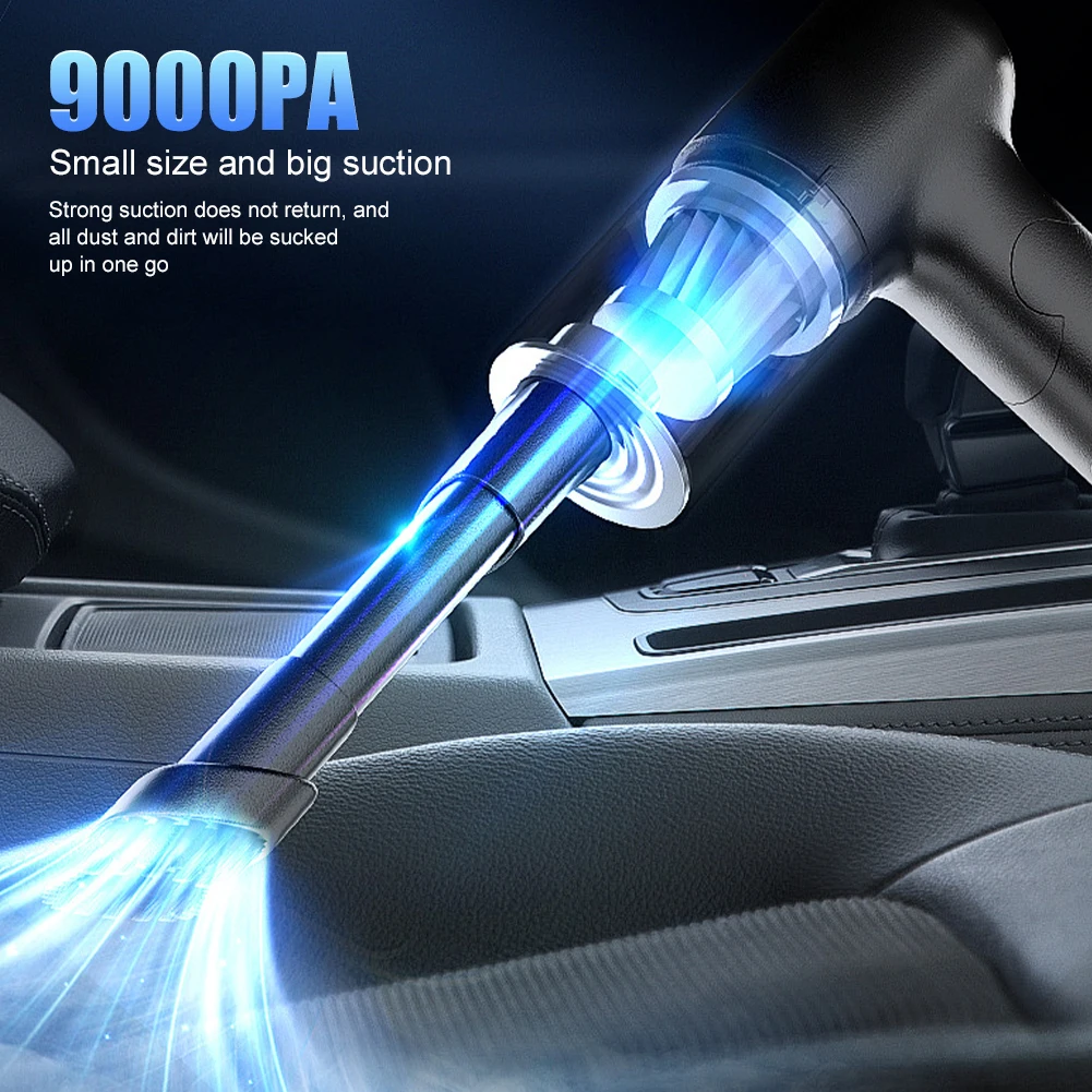 9000Pa Mini Wireless Car Vacuum Cleaner Rechargeable Vacuum 120W Wet and Dry Use Foldable Handheld Vacuum Cleaner For Car Home
9000Pa Mini Wireless Car Vacuum Cleaner Rechargeable Vacuum 120W Wet and Dry Use Foldable Handheld Vacuum Cleaner For Car Home