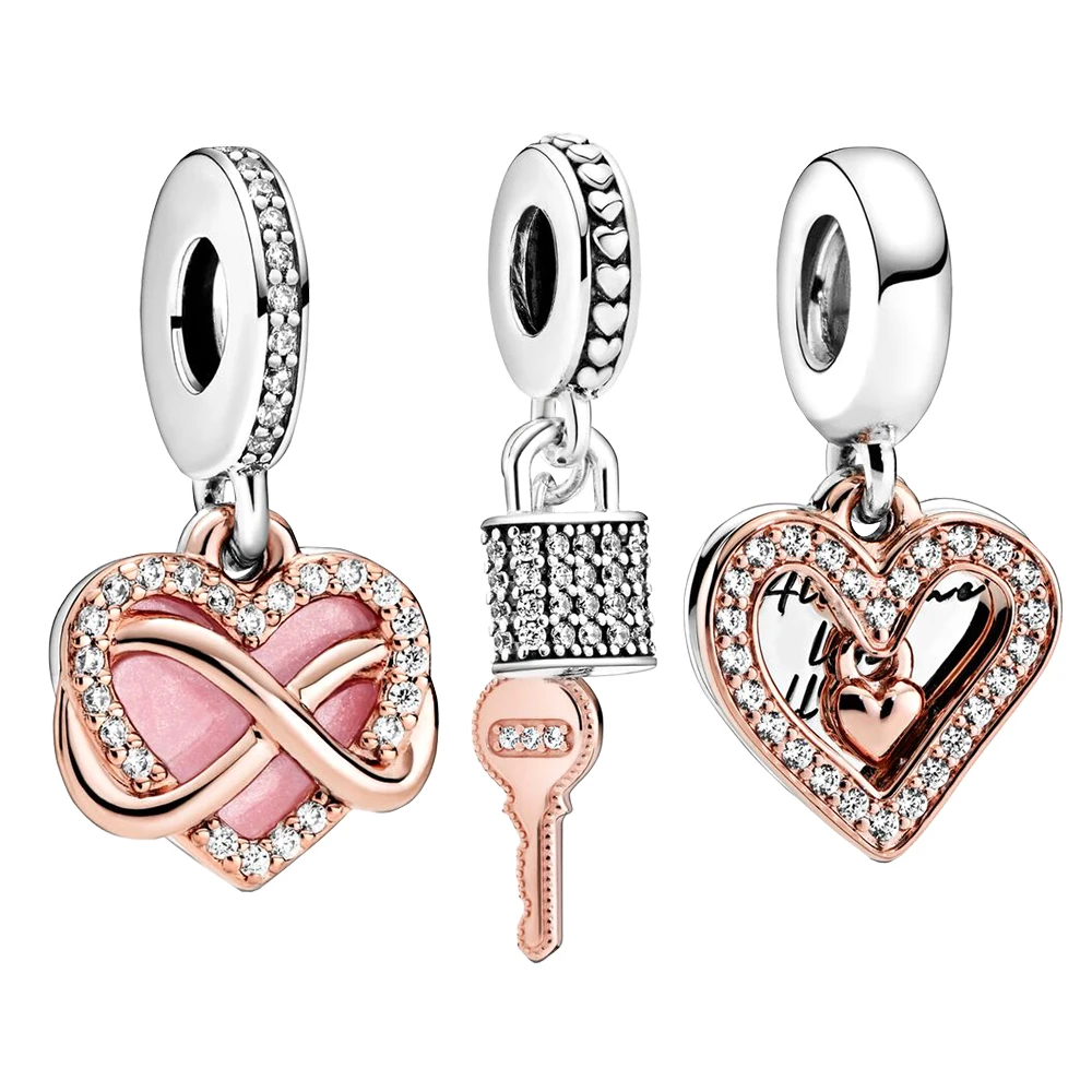 New 100% 925 Sterling Silver Pavé Pave Hand-Painted Infinity Hearts Pendant Fit For Ladies Pandora Bracelet DIY Jewelry Gifts
New 100% 925 Sterling Silver Pavé Pave Hand-Painted Infinity Hearts Pendant Fit For Ladies Pandora Bracelet DIY Jewelry Gifts