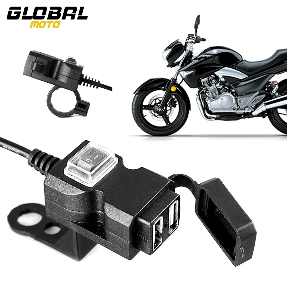 12V-24V Dual USB Motorcycle Handlebar Charger Motorbike Adapter Waterproof Power Supply Socket For Mobile Phones Charging
12V-24V Dual USB Motorcycle Handlebar Charger Motorbike Adapter Waterproof Power Supply Socket For Mobile Phones Charging