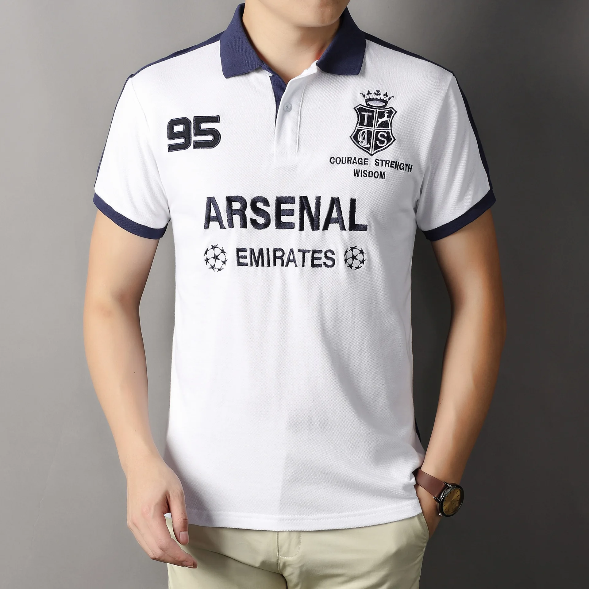 New Polo Shirt Men 2023 Short Sleeve Fashion Casual Sports Color Match Pure Cotton Embroidery Large Size Tide Football Fans Tees
New Polo Shirt Men 2023 Short Sleeve Fashion Casual Sports Color Match Pure Cotton Embroidery Large Size Tide Football Fans Tees